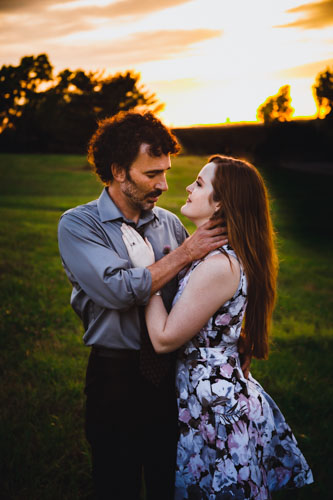 Unscripted intimate engagement moment - Kansas City lifestyle photographer