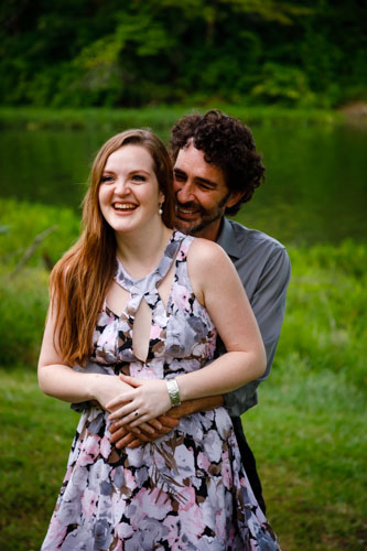 Candid lifestyle engagement photo - Kansas City photographer