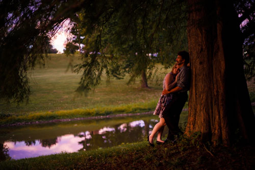 Summer engagement session - intimate outdoor photography Kansas City