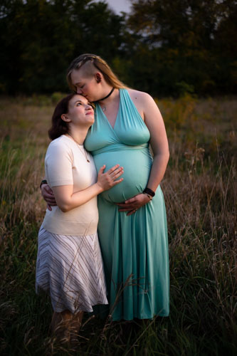 LGBTQ maternity couples portrait - Kansas City inclusive photographer