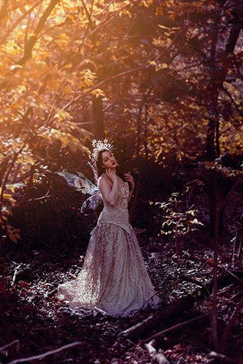 Ethereal fairy portrait in forest - Kansas City fantasy photography